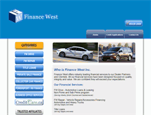 Tablet Screenshot of financewest.ca